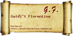 Galát Florentina névjegykártya